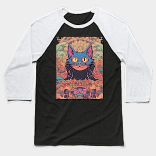 Trippy Cat Baseball T-Shirt